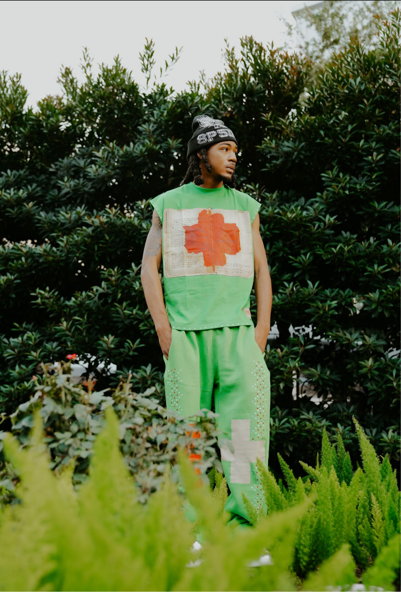 Green Urban Sleeveless Shirt
